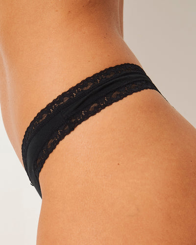 Thong Four Pack - Black Stripe & Stare