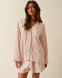 Soft Brushed Woven Pyjama Top - Barneby Gates Pink