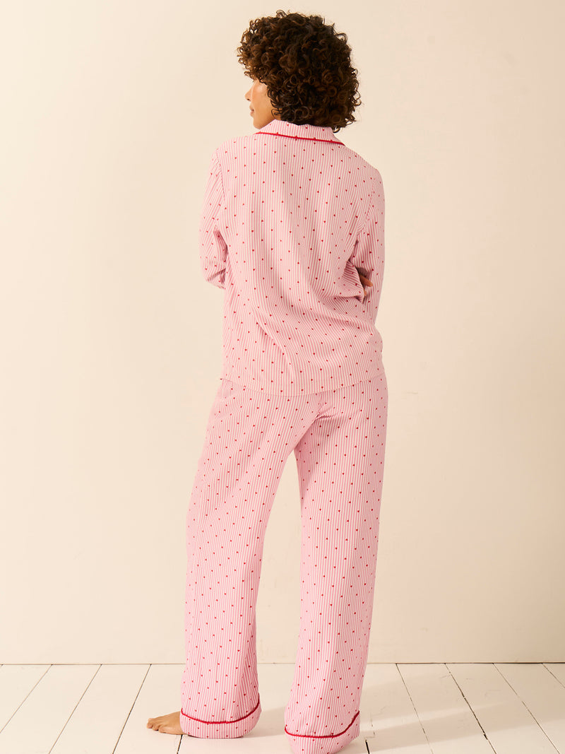 Soft Brushed Woven Pyjama Bottoms - Hearts