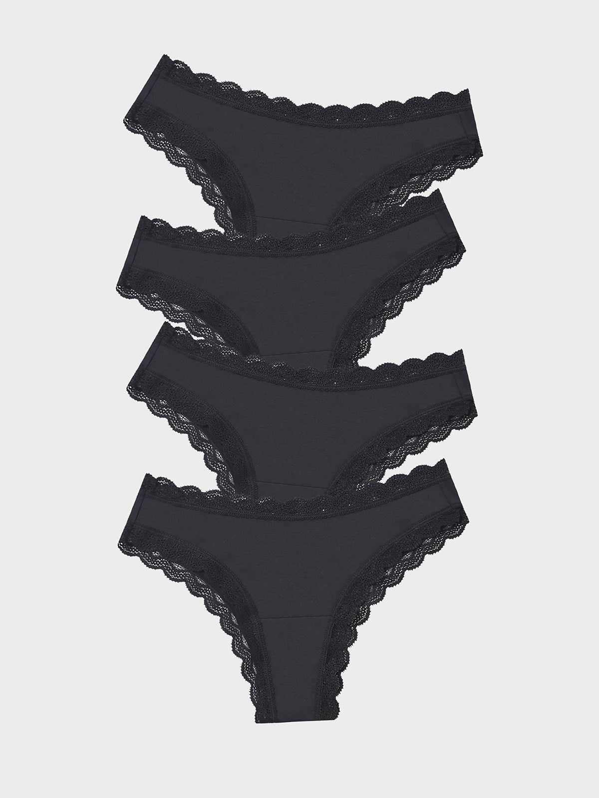 Brazilian Knicker Four Pack - Black Charming Garment Enterprises Co