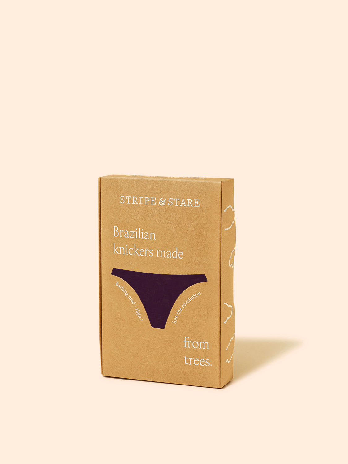 Brazilian Knicker - Black Cherry & Pink Pop