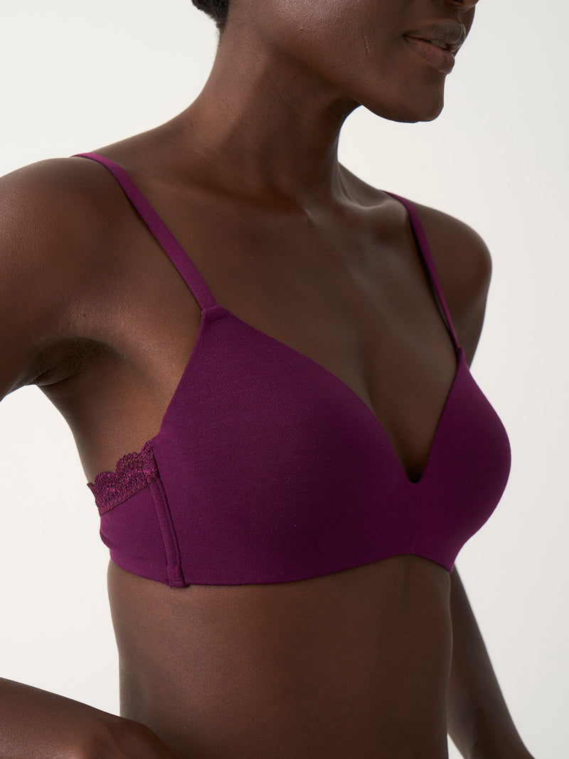 Smooth Demi Bra - Black Cherry