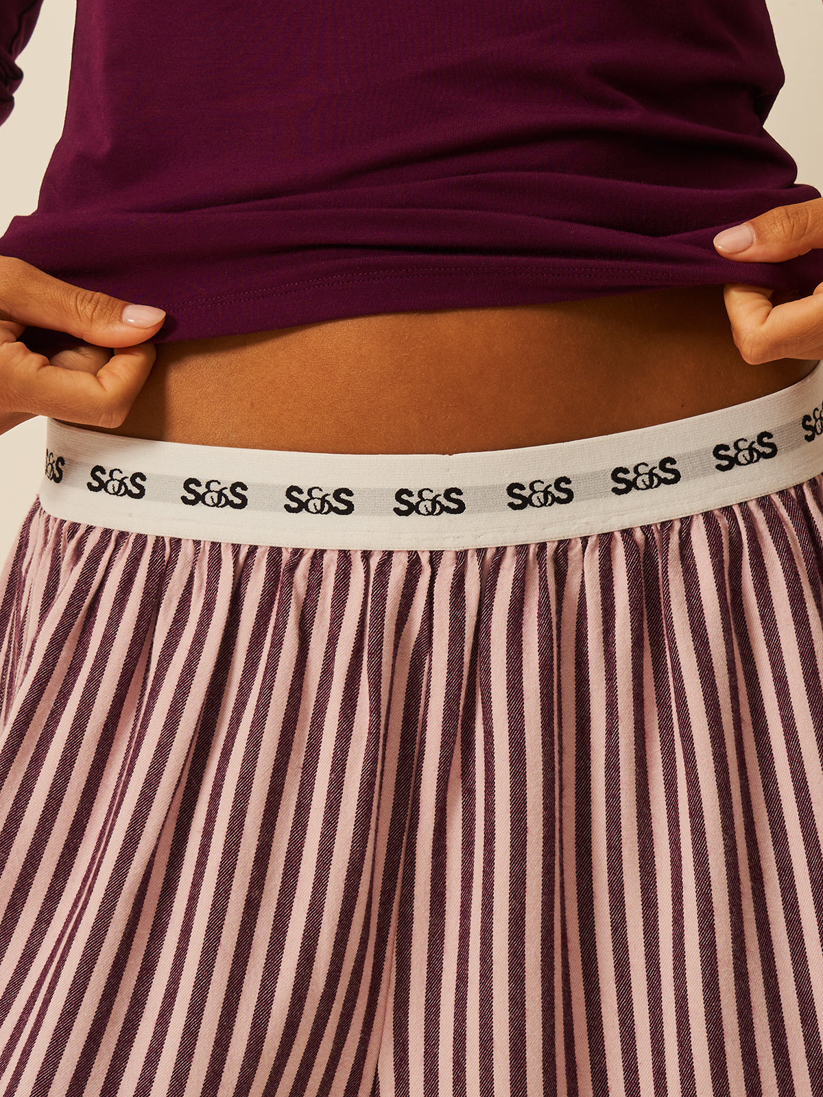 Soft Brushed Woven Pyjama Shorts - Black Cherry Fast Track Sourcing FZC LLC