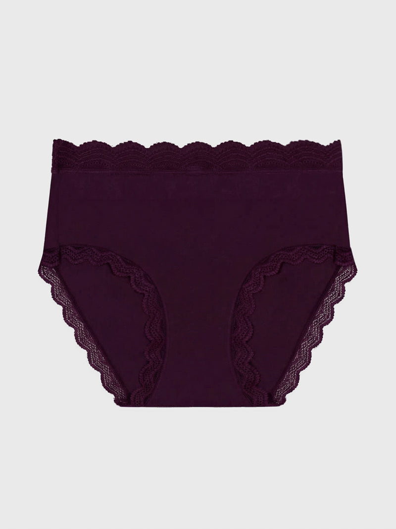High Rise Knicker - Black Cherry