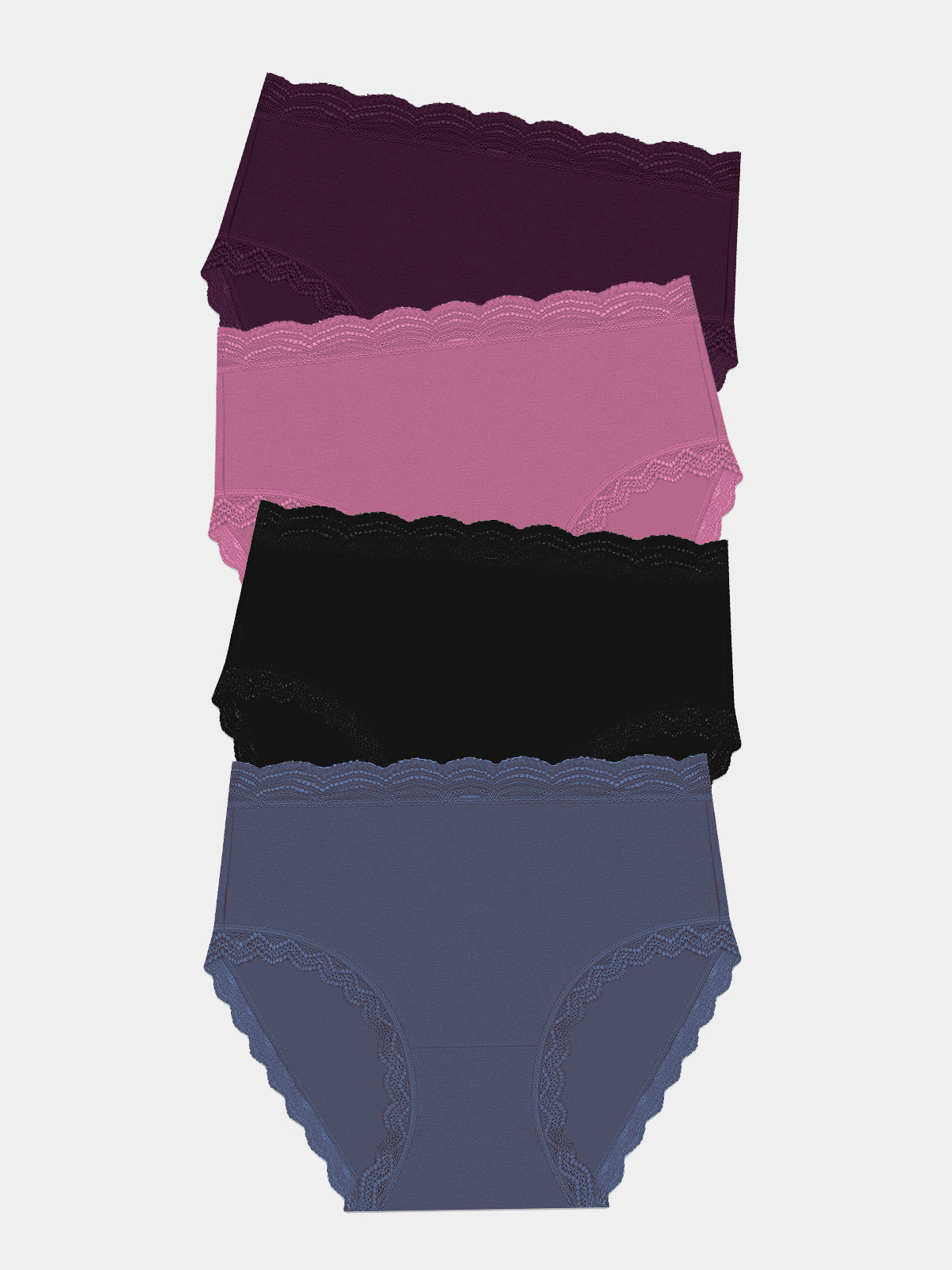 High Rise Knicker Four Pack Cherry