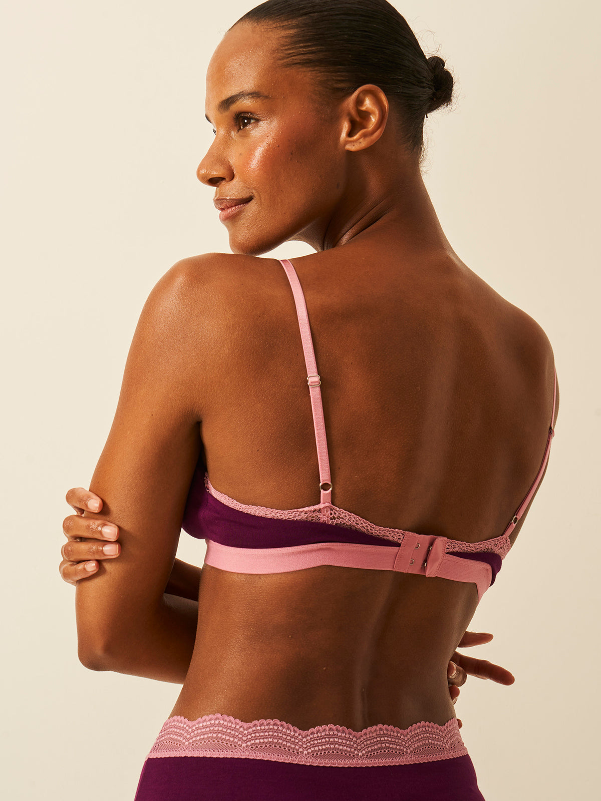 Crossover Bra - Black Cherry & Dusky Pink Wholegood Inter-United Ltd