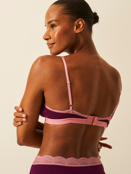 Crossover Bra - Black Cherry & Dusky Pink Wholegood Inter-United Ltd