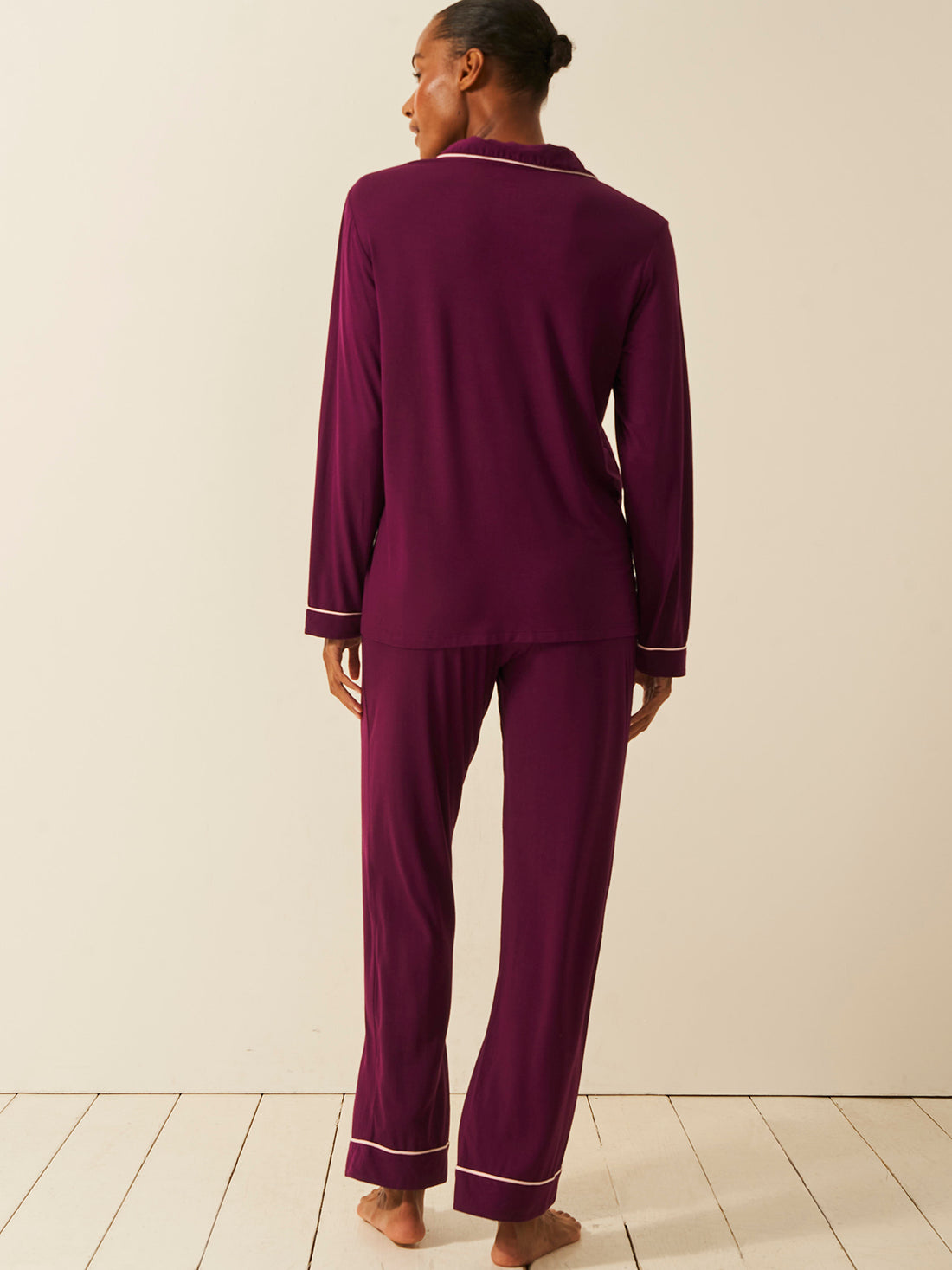 Long Pyjama Set - Black Cherry