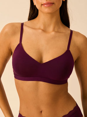 Smooth Sculpt Padded Bra - Black Cherry