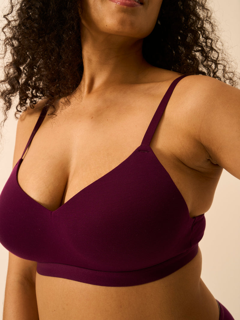 Smooth Sculpt Padded Bra - Black Cherry
