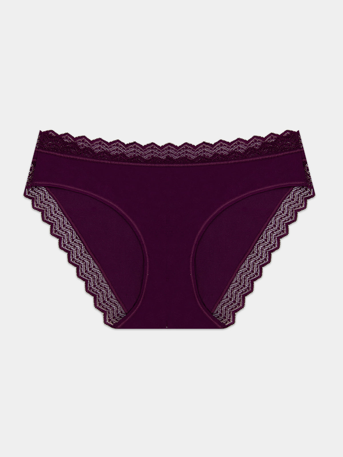 ZigZag Lace Original Knicker - Black Cherry Hop Lun Limited