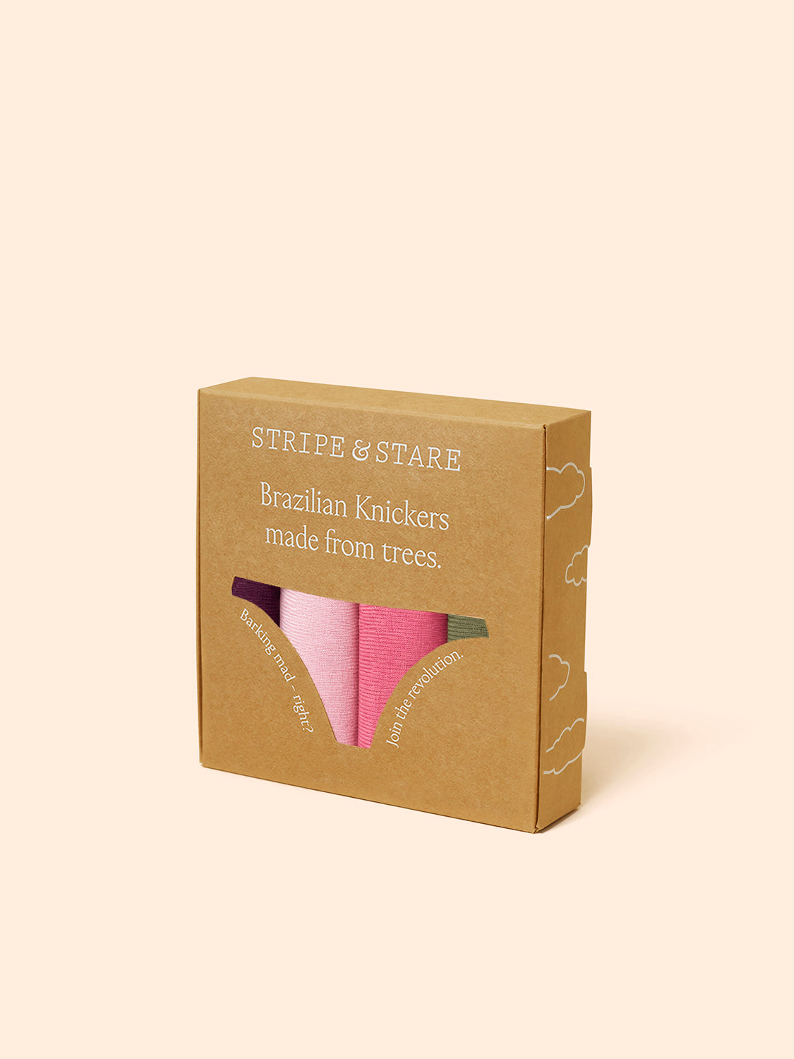 Mid Rise High Leg Knicker Four Pack - Black Cherry & Olive