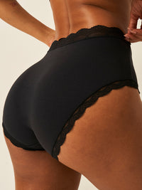 High Rise Knicker - Black Stripe & Stare