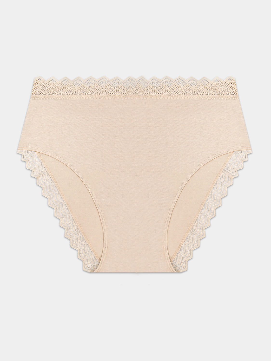 ZigZag Lace High Rise Knicker - Sand Hop Lun Limited
