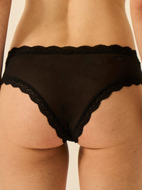 Mesh Brazilian Knicker - Black