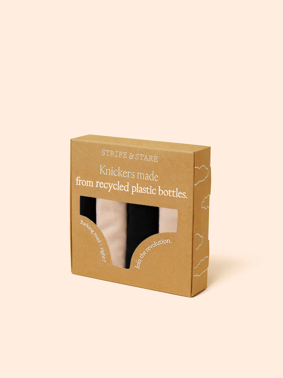 Eco Lace Original Knicker Four Pack - Black & Sand Hop Lun Limited
