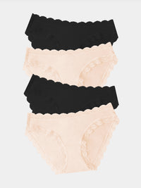 The Original Knicker Four Pack - Black and Sand