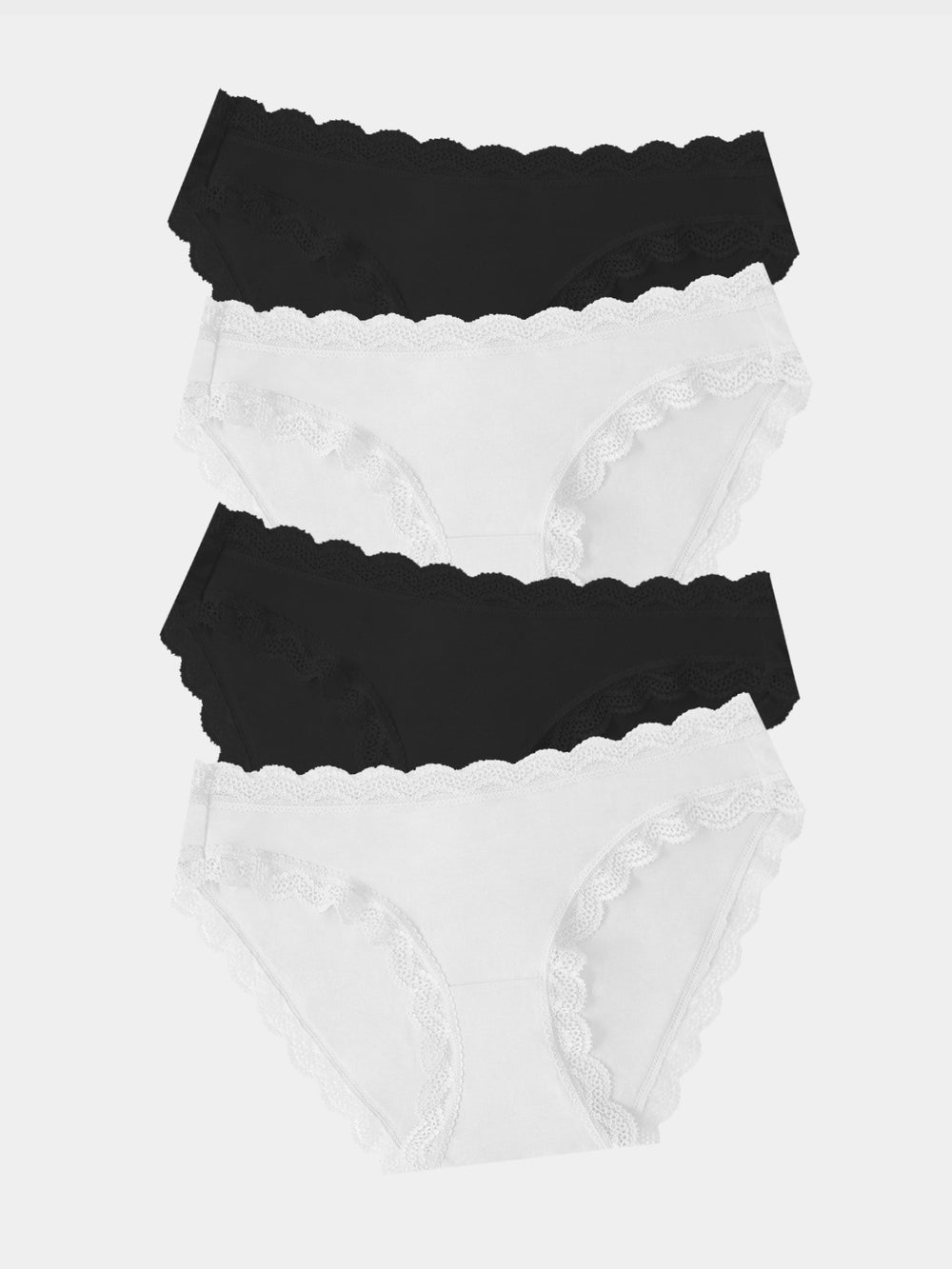 The Original Knicker Four Pack - Black and White Stripe & Stare