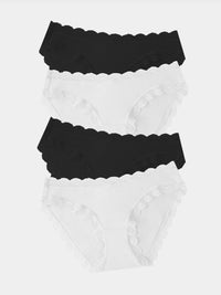 The Original Knicker Four Pack - Black and White Stripe & Stare