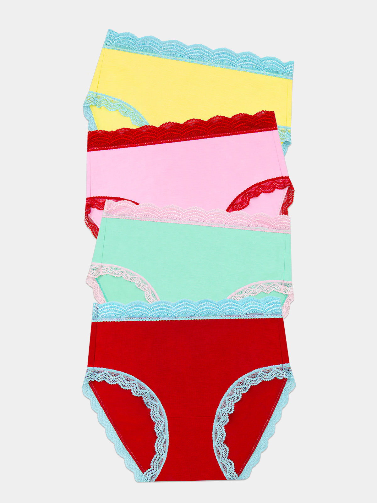High Rise Knicker Four Pack Bon Bon Brights