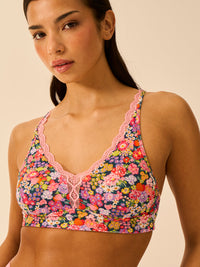 Lace Plunge Bra - Botanical Bloom
