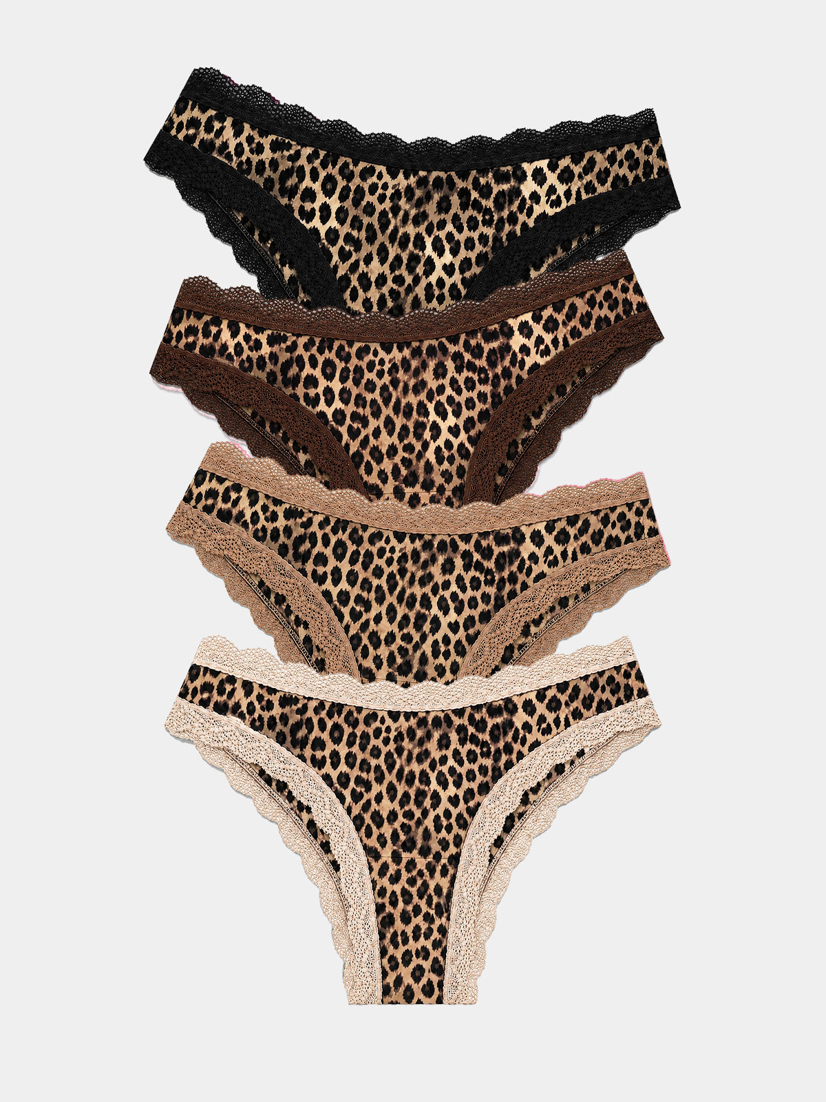 Brazilian Knicker Four Pack - True Leopard