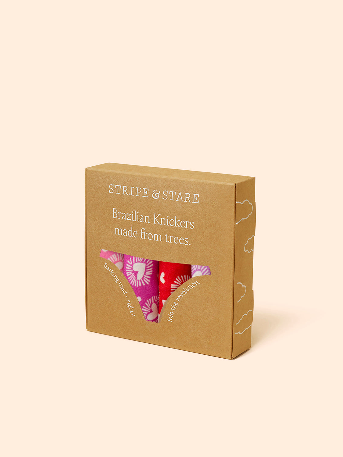 Brazilian Knicker Four Pack - Hearts on Fire