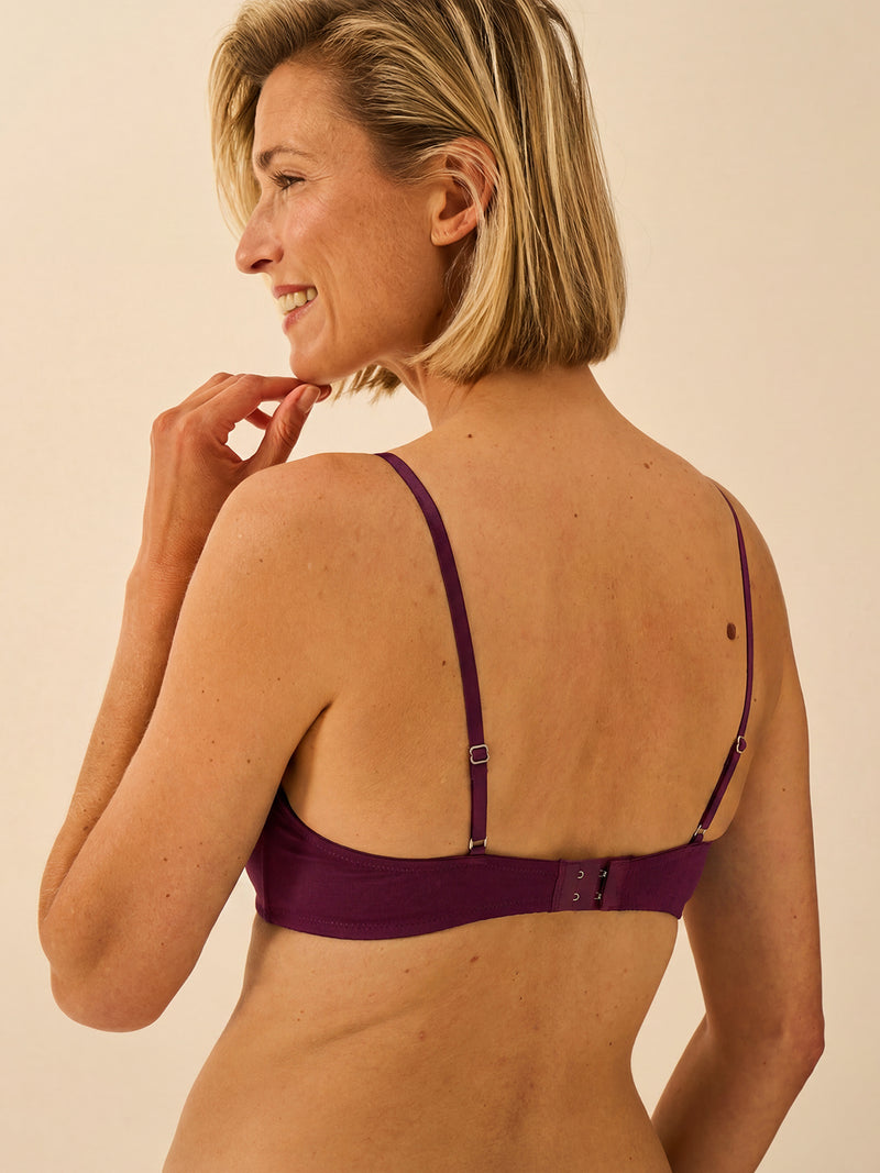 ZigZag Lace Demi Bra - Black Cherry