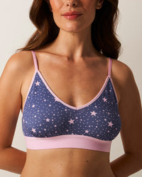 T-Shirt Bra - Indigo and Pirouette Stars Stripe & Stare