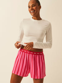 Soft Brushed Woven Pyjama Shorts - Candy Pop Stripe Fast Track Sourcing FZC LLC