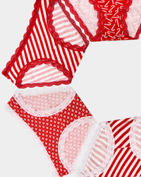 The Original Knicker Four Pack - Candy Cane Stripe & Stare