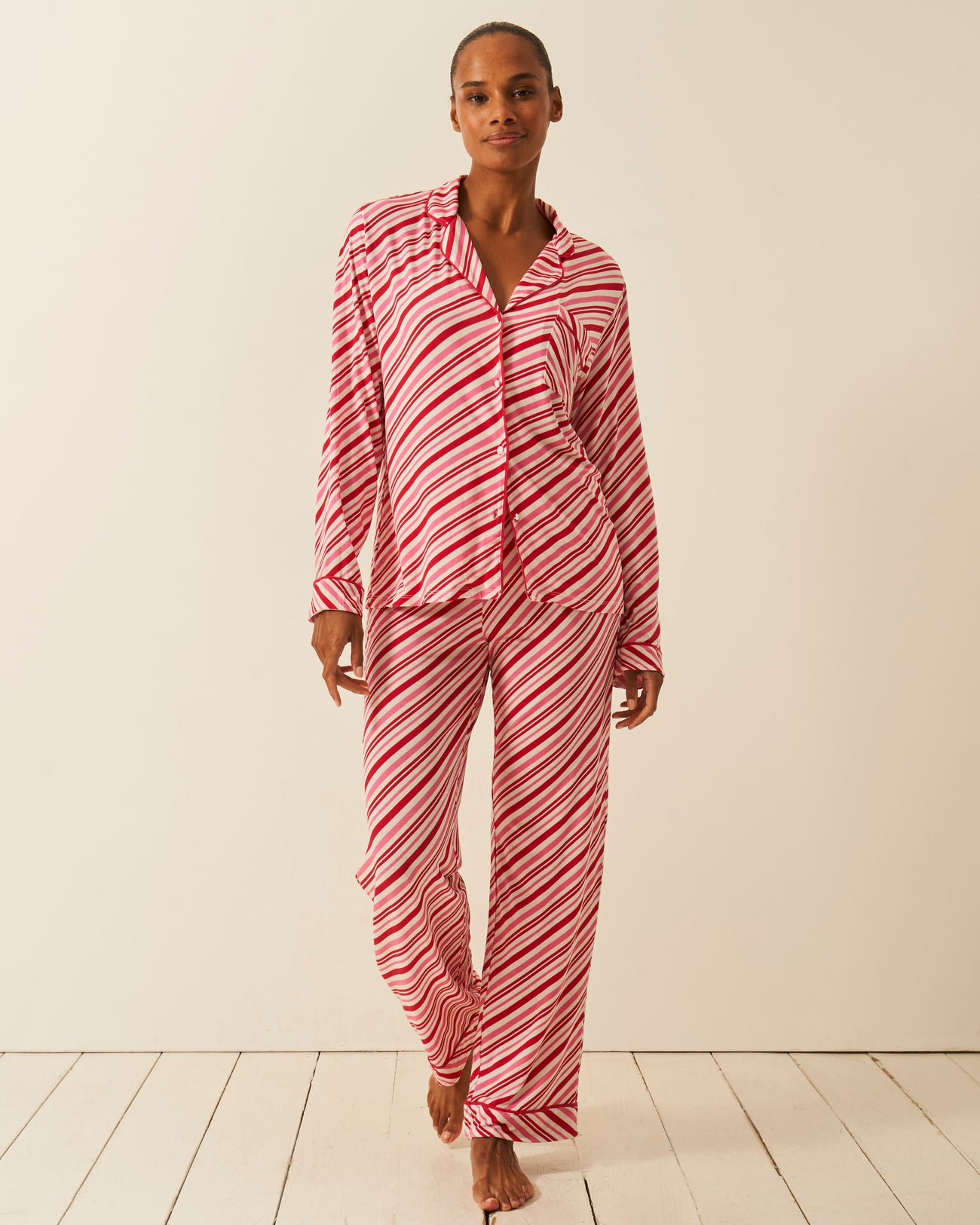 Long Pyjama Set - Candy Cane Wishes Charming Garment Enterprises Co