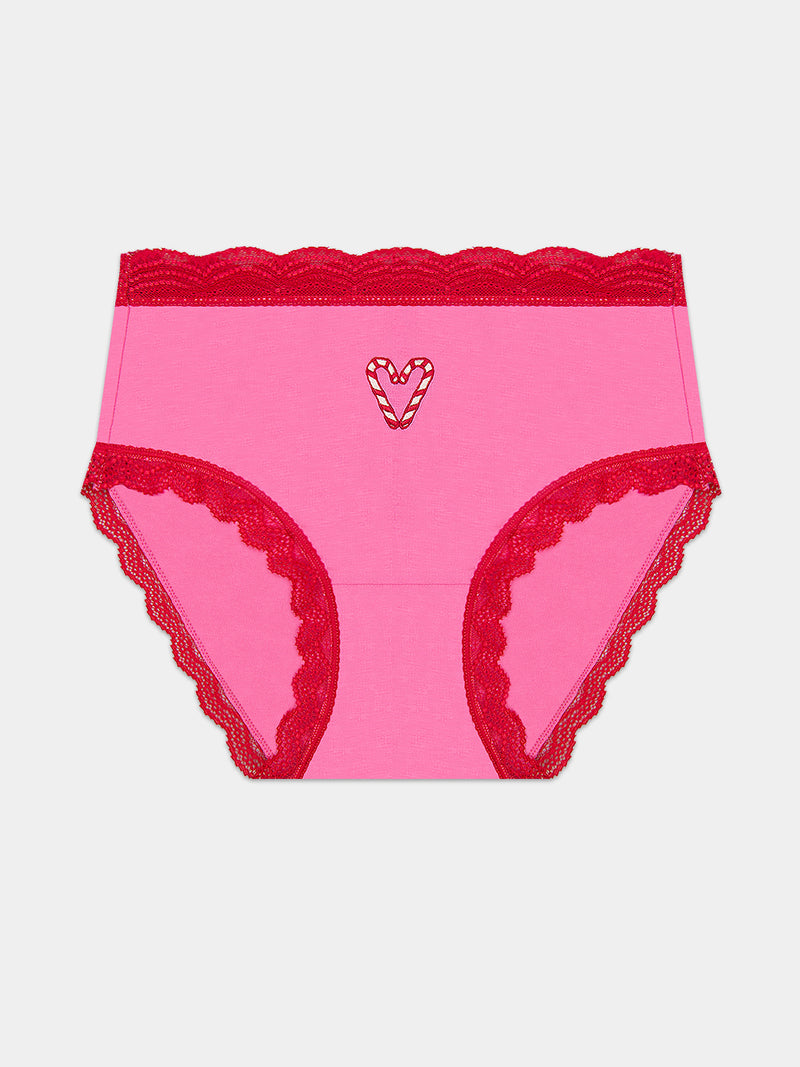 High Rise Knicker - Candy Heart Embroidery Charming Garment Enterprises Co
