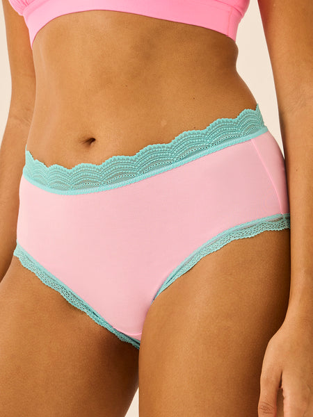 High Rise Knicker Four Pack - Neon Candy