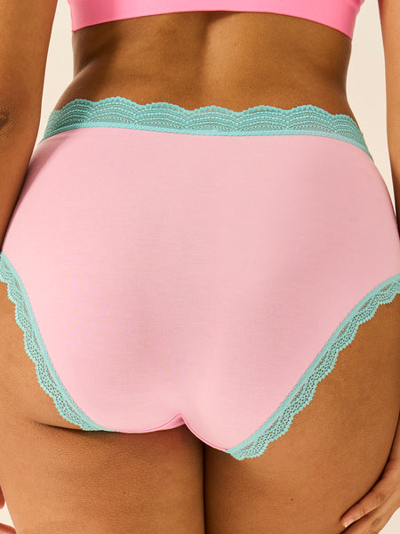 High Rise Knicker Four Pack - Neon Candy