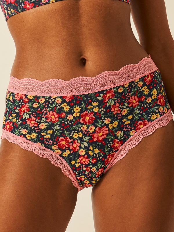 High Rise Knicker - Cherry Bloom