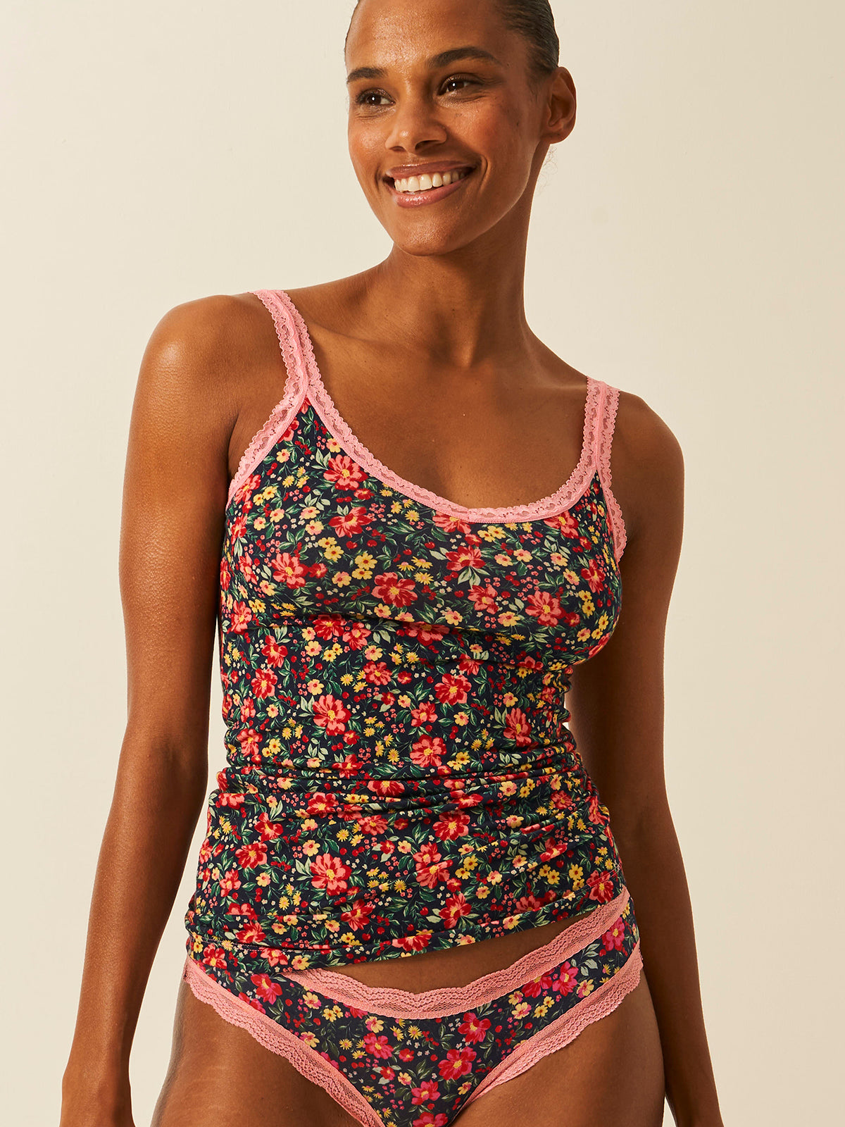 Lace Cami - Cherry Bloom
