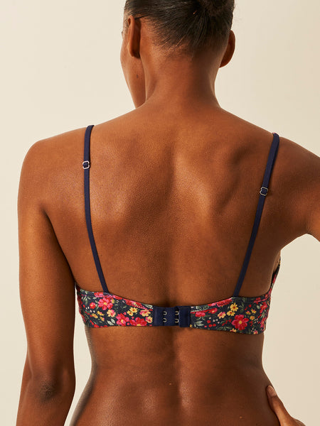 Lace Plunge Bra - Cherry Bloom