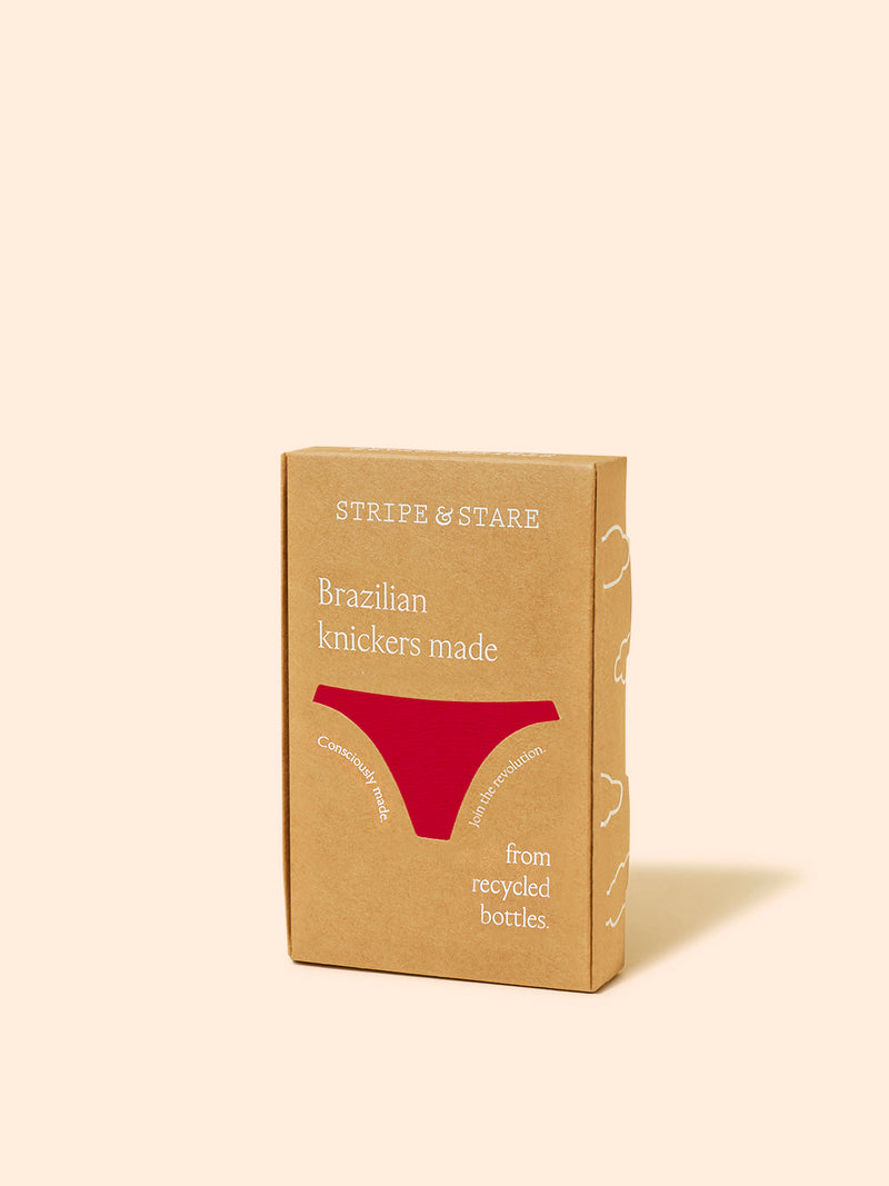 Mesh Brazilian Knicker - Cherry Red Wholegood Inter-United Ltd