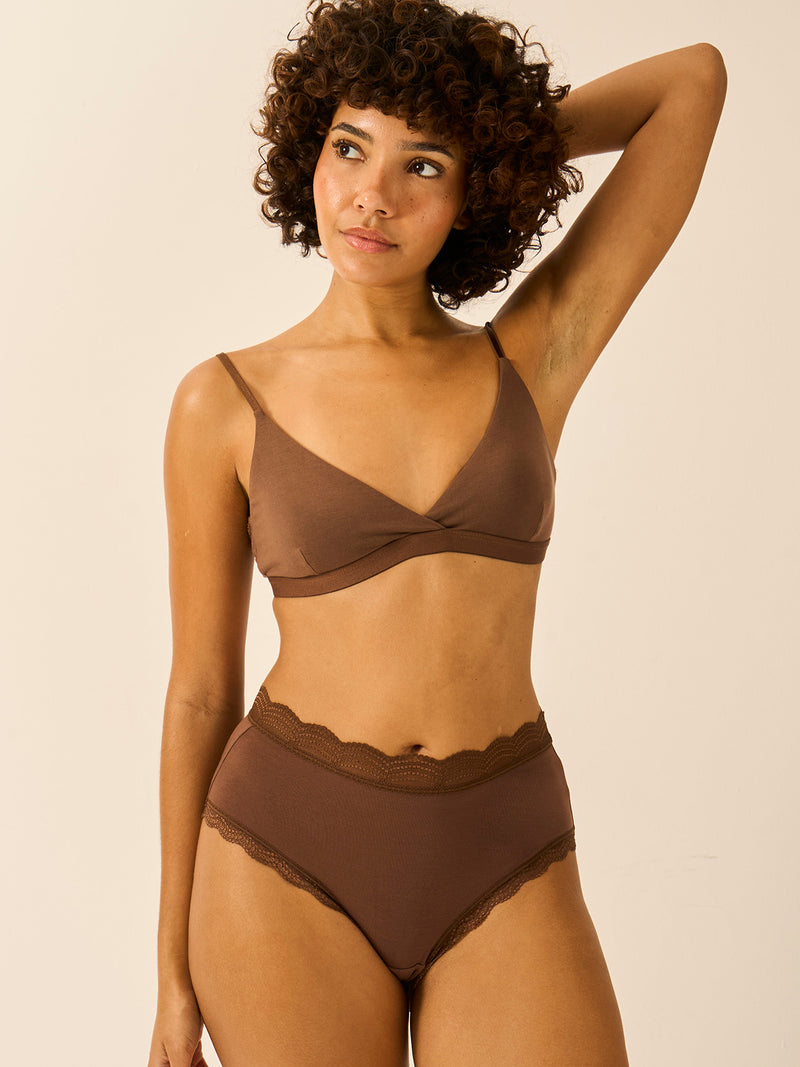 High Rise Knicker - Chocolate