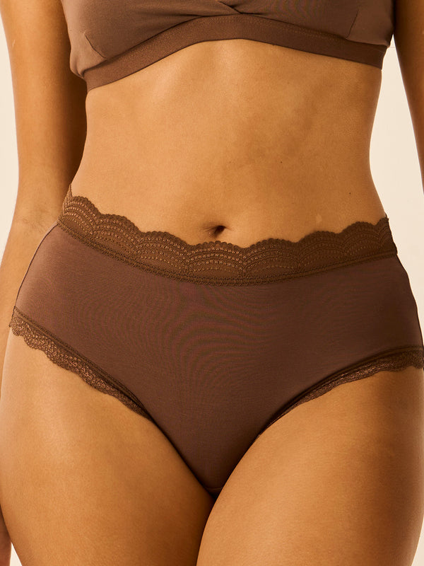 High Rise Knicker - Chocolate