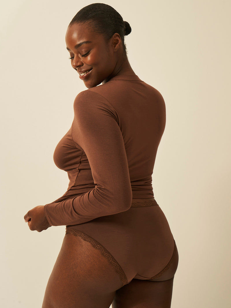 Long Sleeve Under Layer Top - Chocolate Wholegood Inter-United Ltd