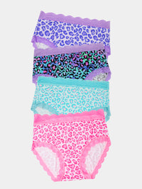 High Rise Knicker Four Pack - Classic Leopard Stripe & Stare