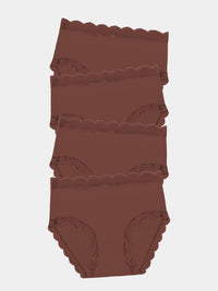 High Rise Knicker Four Pack - Cocoa Stripe & Stare®