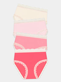 High Rise Knicker Four Pack - Coconut Ice
