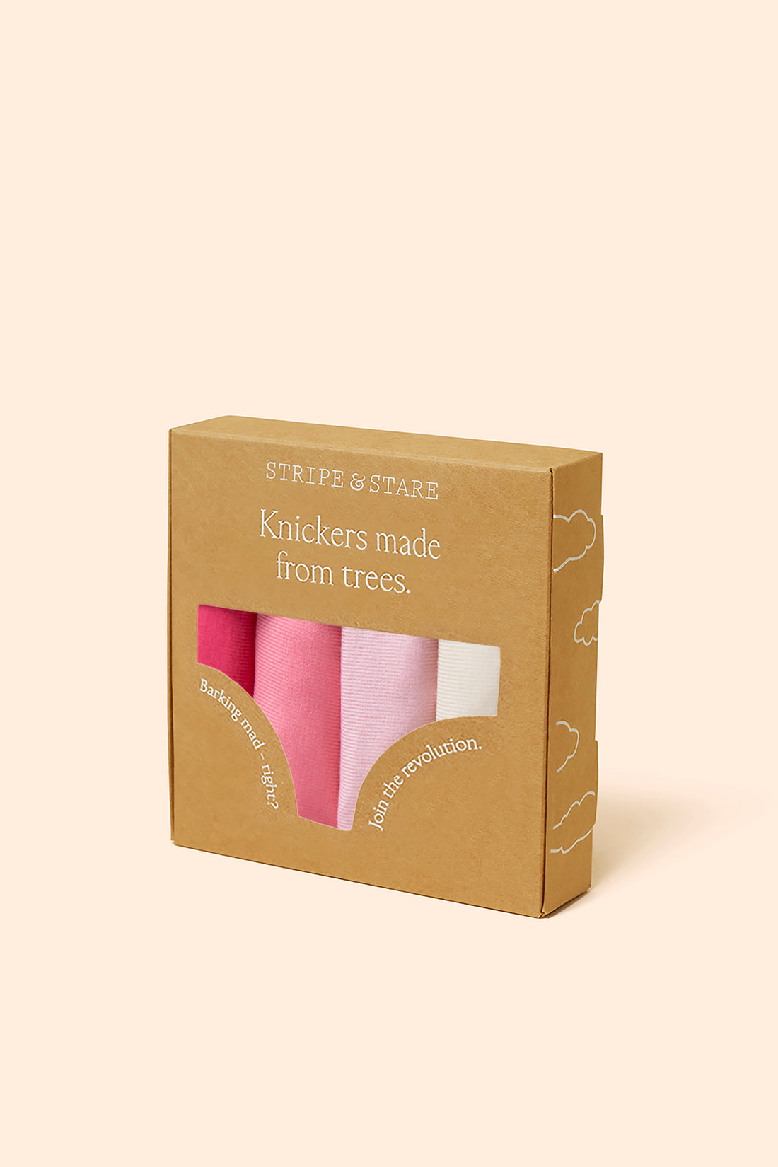 Mid Rise High Leg Knicker Four Pack - Coconut Ice