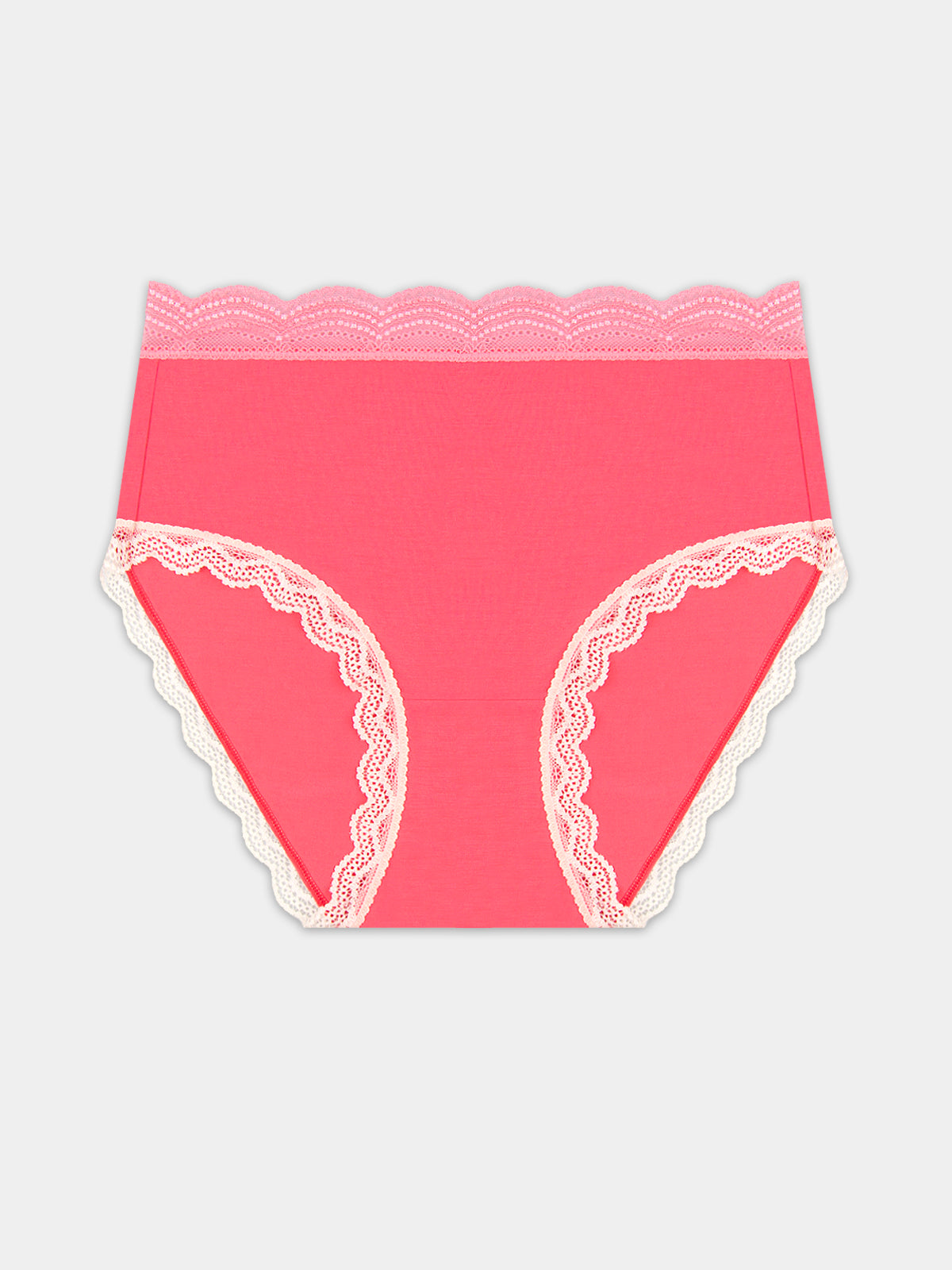 High Rise Knicker - Coral Paradise and Buttercream