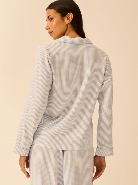 Soft Brushed Woven Pyjama Top - Check Mate