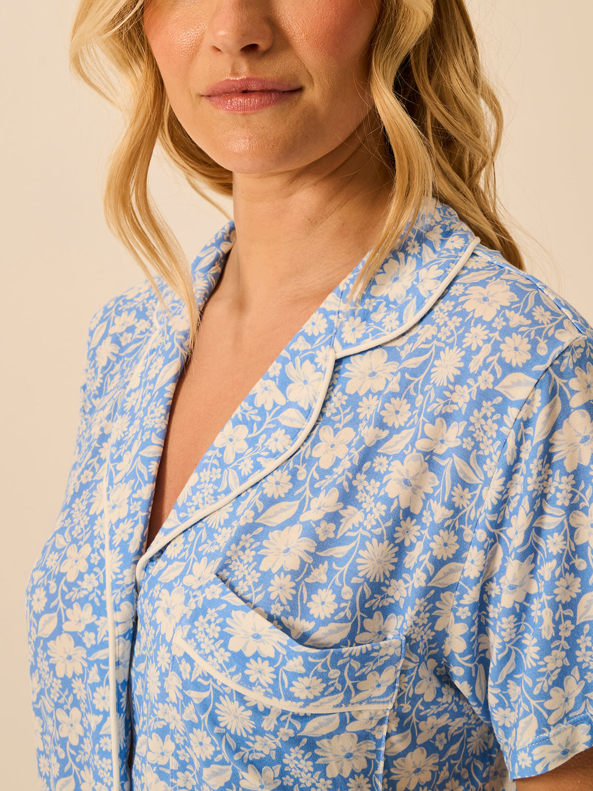 Short Pyjama Set - Cornflower Petals
