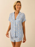 Short Pyjama Set - Cornflower Petals